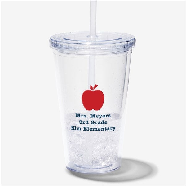 Teacher Icon Personalized 17 oz Acrylic Insulated Tumbler - 27294