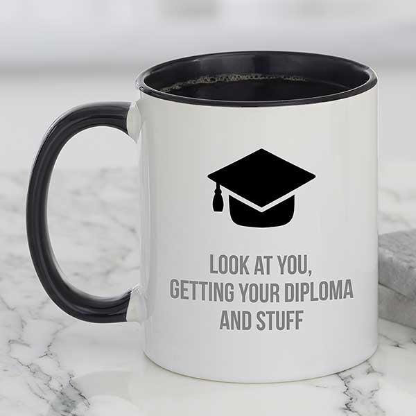 Graduation Icon Personalized Ceramic Coffee Mugs - 27306