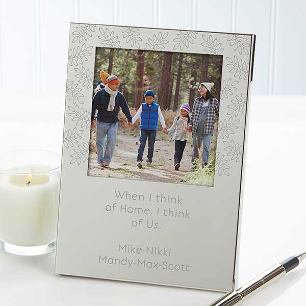 Personalised Silver Plated Photo Frame Christening Naming Day Engraved Gift 