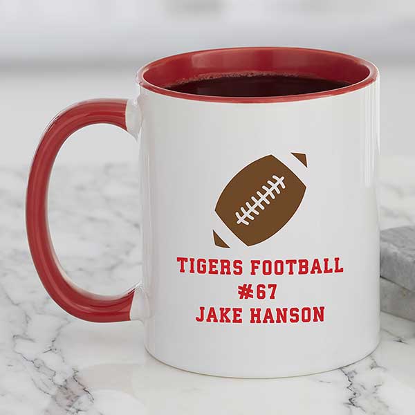 Sports Icon Personalized Coffee Mug 11 oz Red