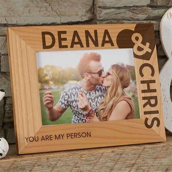 My Heart Engraved Wood Picture Frames - 27332