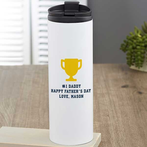 Choose Your Icon For Him Personalized 16 oz Travel Tumbler - 27339