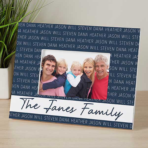Family Repeating Name Personalized Picture Frames - 27350