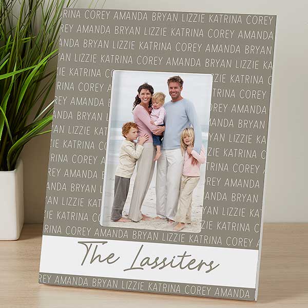 Family Repeating Name Personalized Picture Frames - 27350