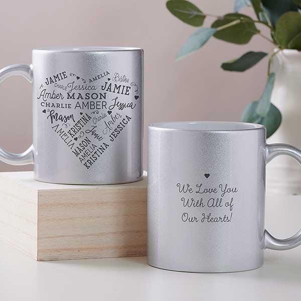 Close to Her Heart Personalized Glitter Coffee Mugs - 27355