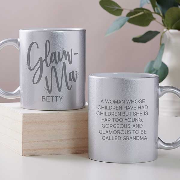 GlamMa Personalized Glitter Coffee Mugs - 27366