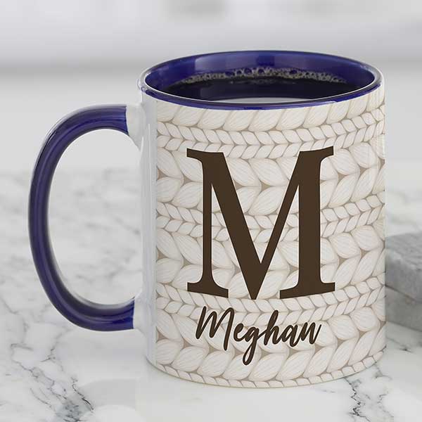 Sweater Monogram Personalized Coffee Mugs - 27406