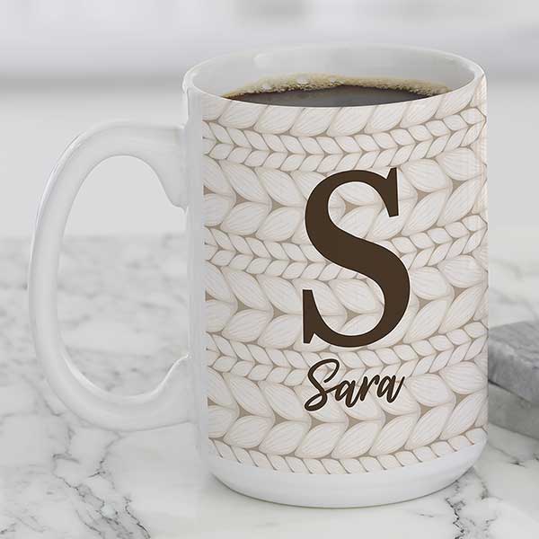 Sweater Monogram Personalized Coffee Mugs - 27406