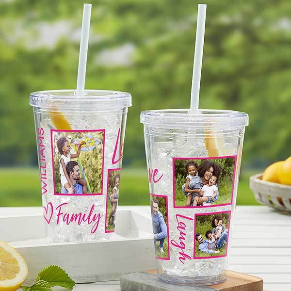 Custom 20 oz. Double Wall Acrylic Tumblers With Straws