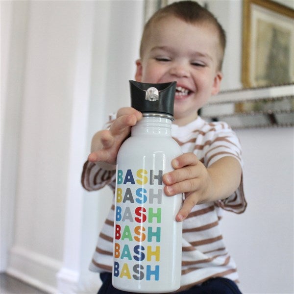 Vibrant Name Personalized 20 oz. Water Bottles for Kids