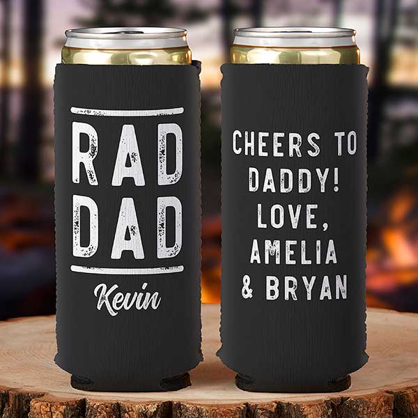 Rad Dad Personalized Slim Can Cooler - 27454