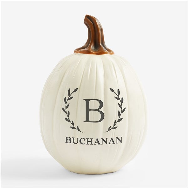 Laurel Initial Personalized Monogram Pumpkins - 27461