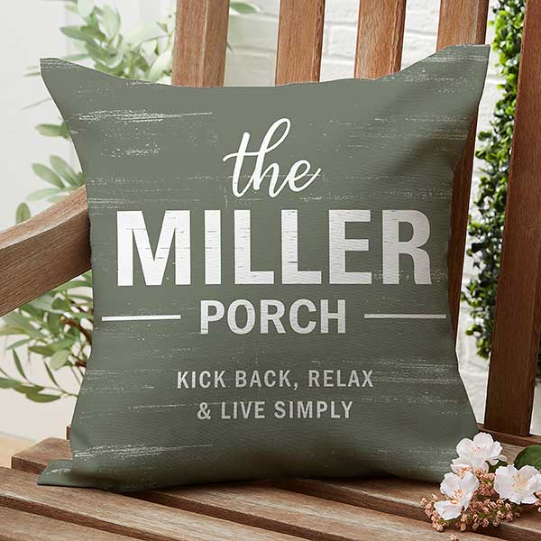 Farmhouse Decor Housewarming Gift 16X16 Pillow Cushion Cover Welcome To Our Porch Throw Pillow Cover