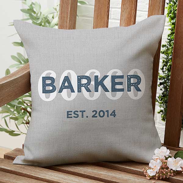 Location Personalized Outdoor Throw Pillows - 27480