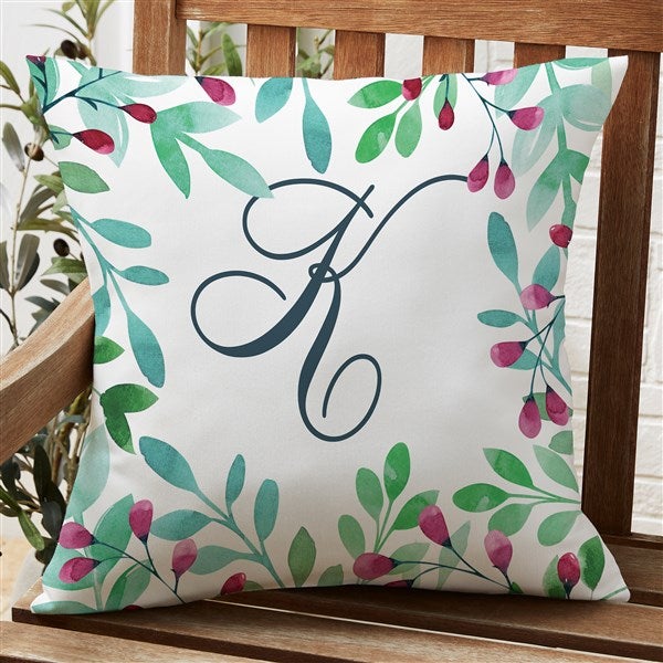 Spring Floral Personalized Outdoor Throw Pillows - 27486