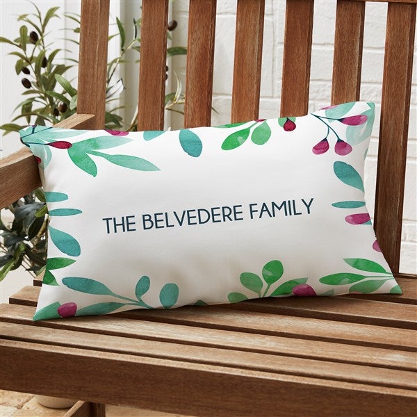 Spring Floral Personalized Outdoor Throw Pillows - 27486