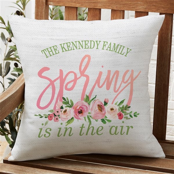 Spring Is In The Air Personalized Outdoor Throw Pillows - 27487