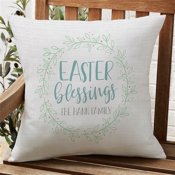 Easter Blessings Personalized Outdoor Throw Pillows - 27489