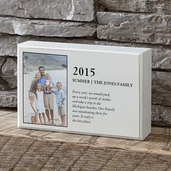 Family Story Personalized Photo Shelf Blocks - 27492