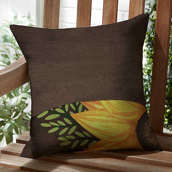 Summertime Sunflowers Personalized Outdoor Throw Pillows