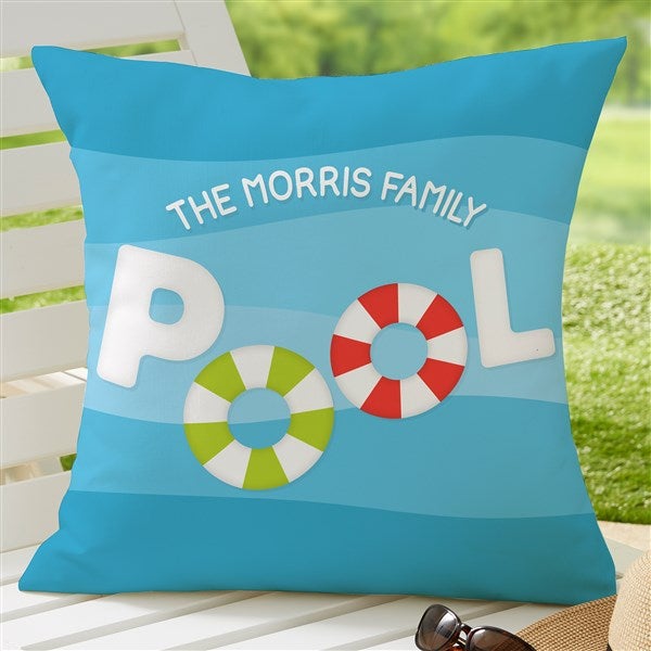 Pool Welcome Personalized Outdoor Throw Pillows - 27501