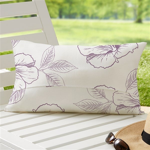 Coastal Chic Custom Pattern Personalized Lumbar Outdoor Throw Pillow