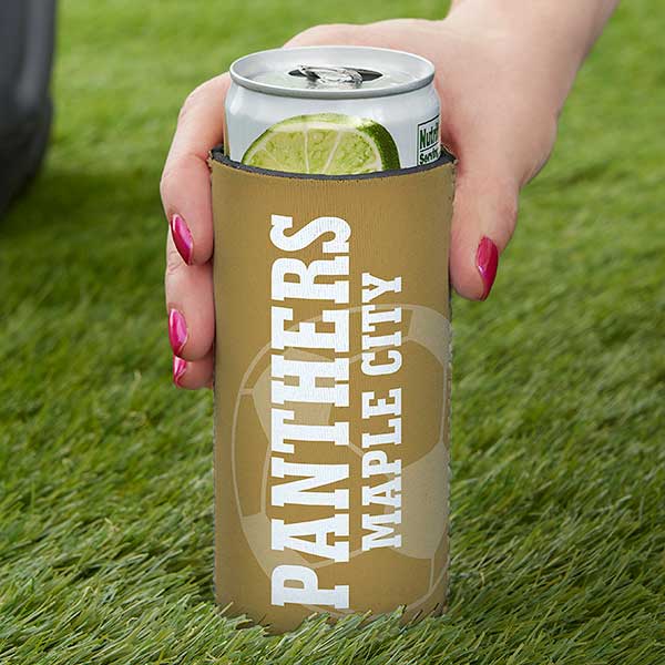 Soccer Personalized Slim Can Cooler - 27541