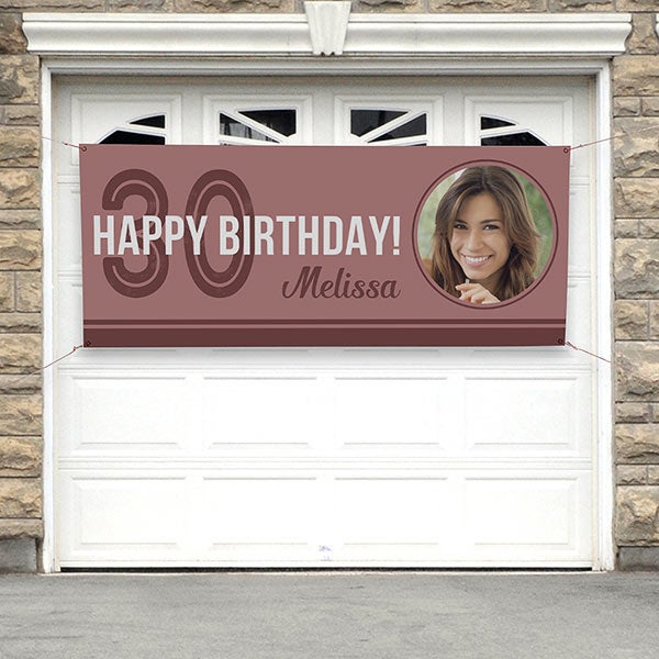 Modern Birthday Personalized Photo Banner - 27545