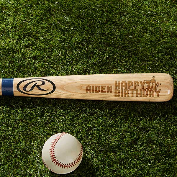 All Star Birthday Personalized 28-inch Rawlings Baseball Bat - 27552