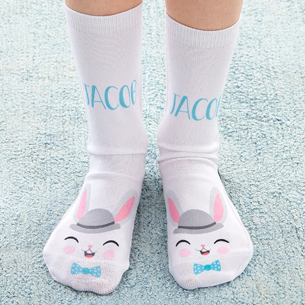 Easter Boy Personalized Kids Socks