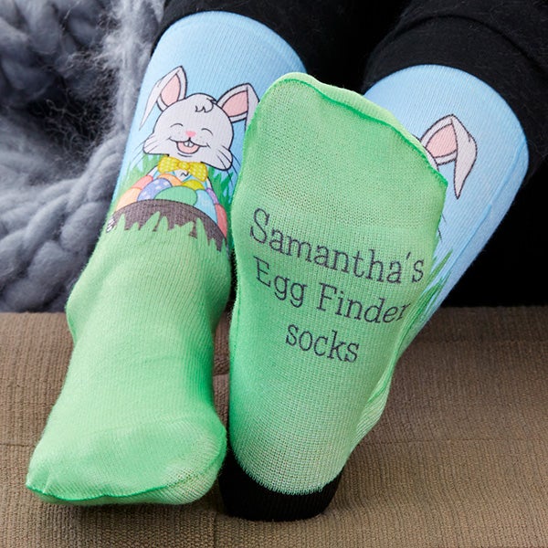 Hoppy Easter Personalized Kids Socks - 27566
