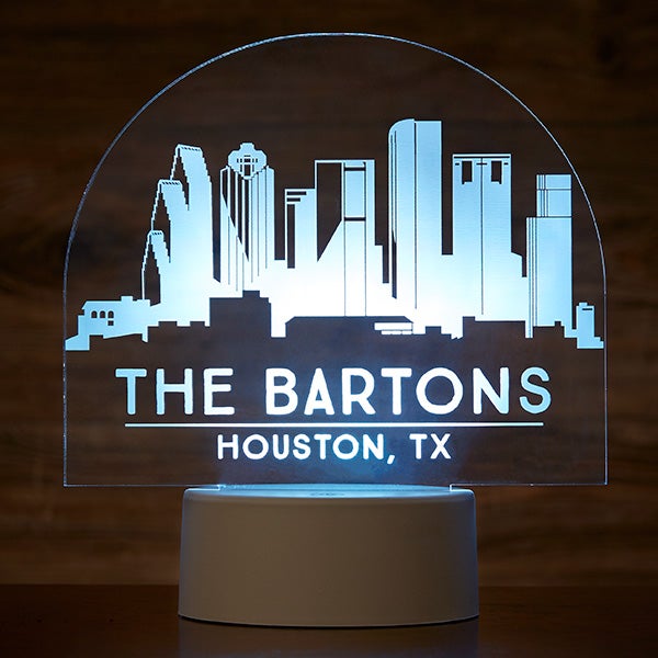 Houston Skyline Personalized LED Sign