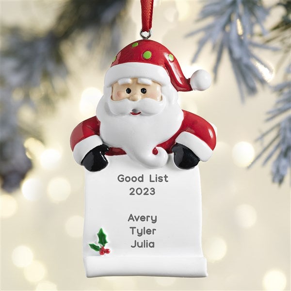Santa's List Personalized Ornament - 27699