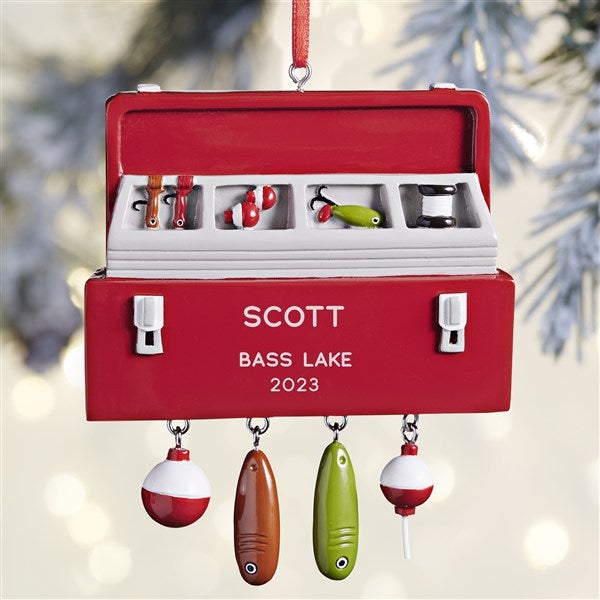Fishing Tackle Box Personalized Ornament