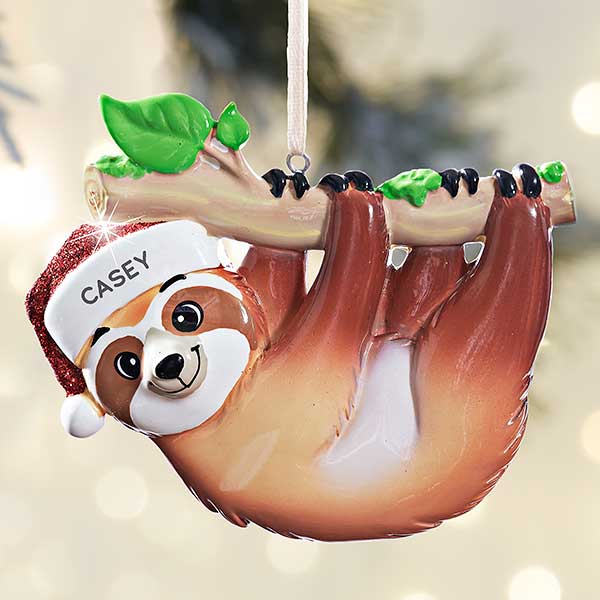 Sloth Christmas Ornament 