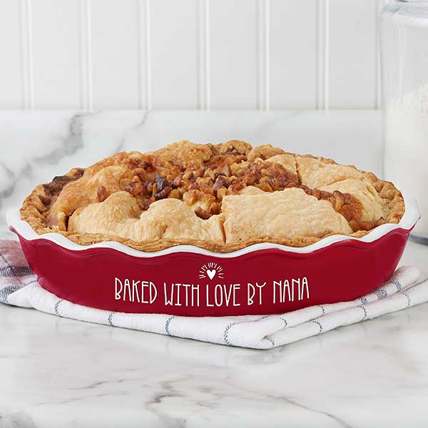 Made with Love Personalized Ceramic Pie Dish - 27763