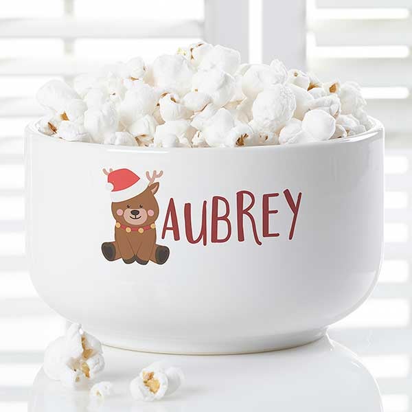 Holly Jolly Characters Personalized 14 oz. Snack Bowls - 27797