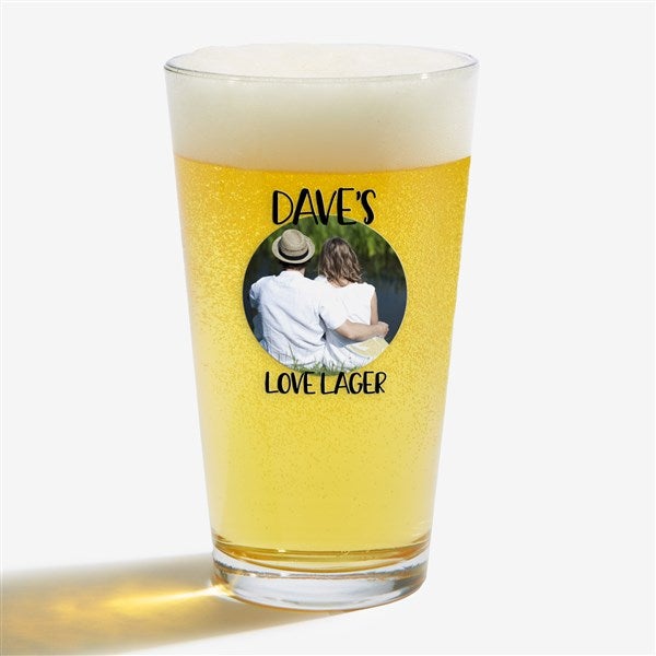 Photo Message For Couple Personalized Beer Glasses - 27805