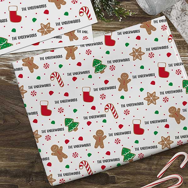 Baking Spirits Bright Personalized Wrapping Paper - 27812