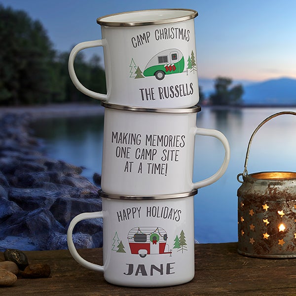 Personalised Childrens Enamel Camping Mug-Kids Cups-Custom Made Mug-Personalised