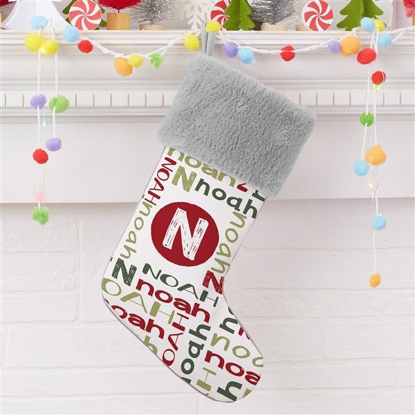 Youthful Name Personalized Kids Christmas Stockings - 27864