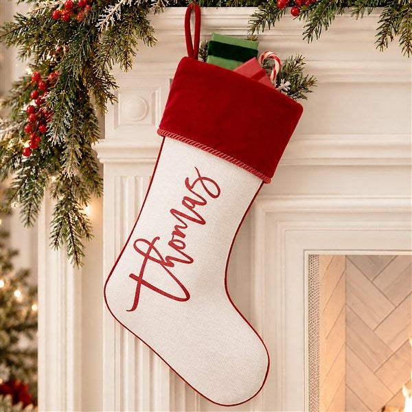 Scripty Name Personalized Christmas Stockings - 27868