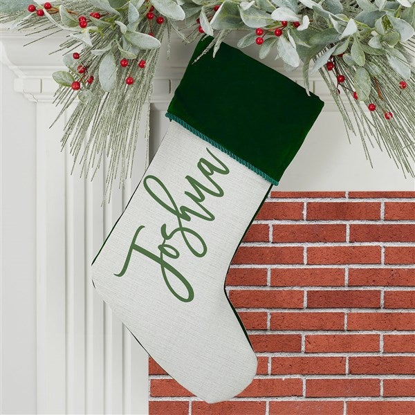 Scripty Name Personalized Christmas Stockings - 27868