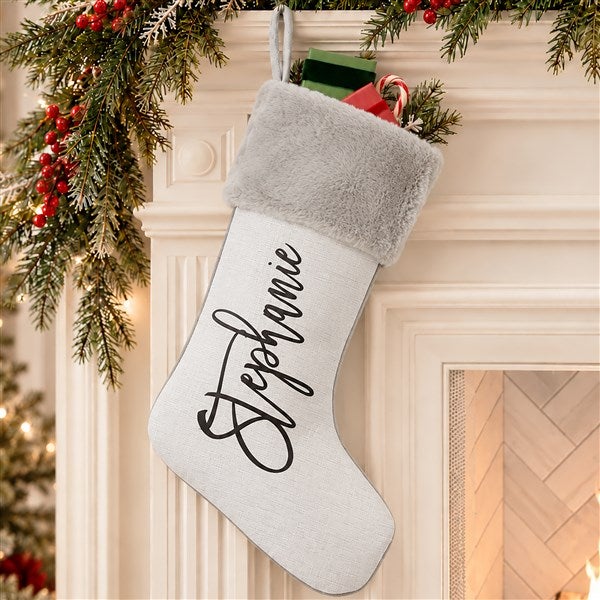 Scripty Name Personalized Christmas Stockings - 27868