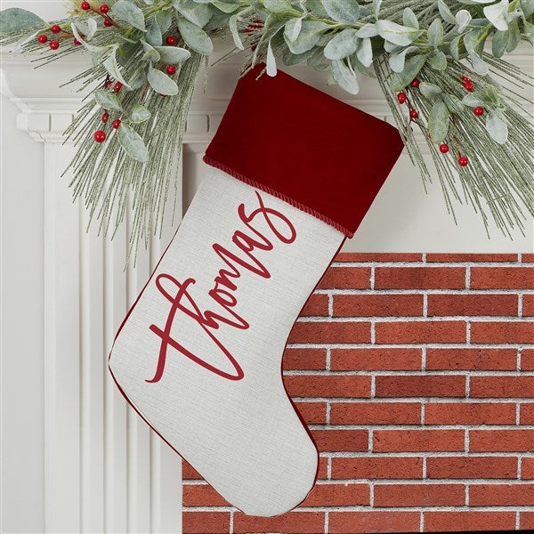 Scripty Name Personalized Christmas Stockings - 27868