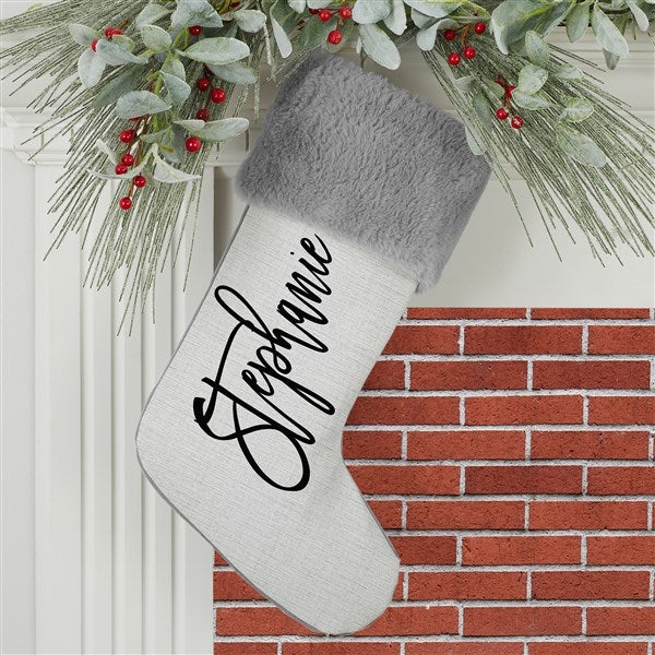 Scripty Name Personalized Christmas Stockings - 27868