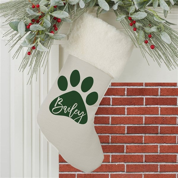 Pet Paw Personalized Pet Christmas Stockings - 27872