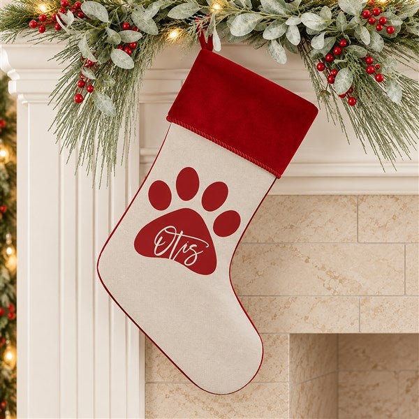 Pet Paw Personalized Pet Christmas Stockings - 27872