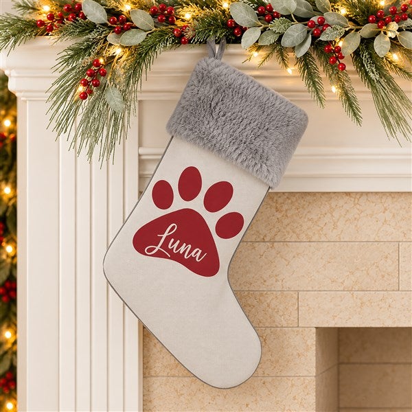 Pet Paw Personalized Pet Christmas Stockings - 27872