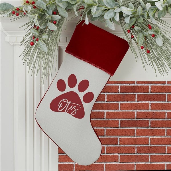 Pet Paw Personalized Pet Christmas Stockings - 27872